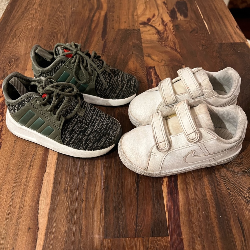 Lot of 2 Size 6 Toddler Sneakers - Nike & Adidas